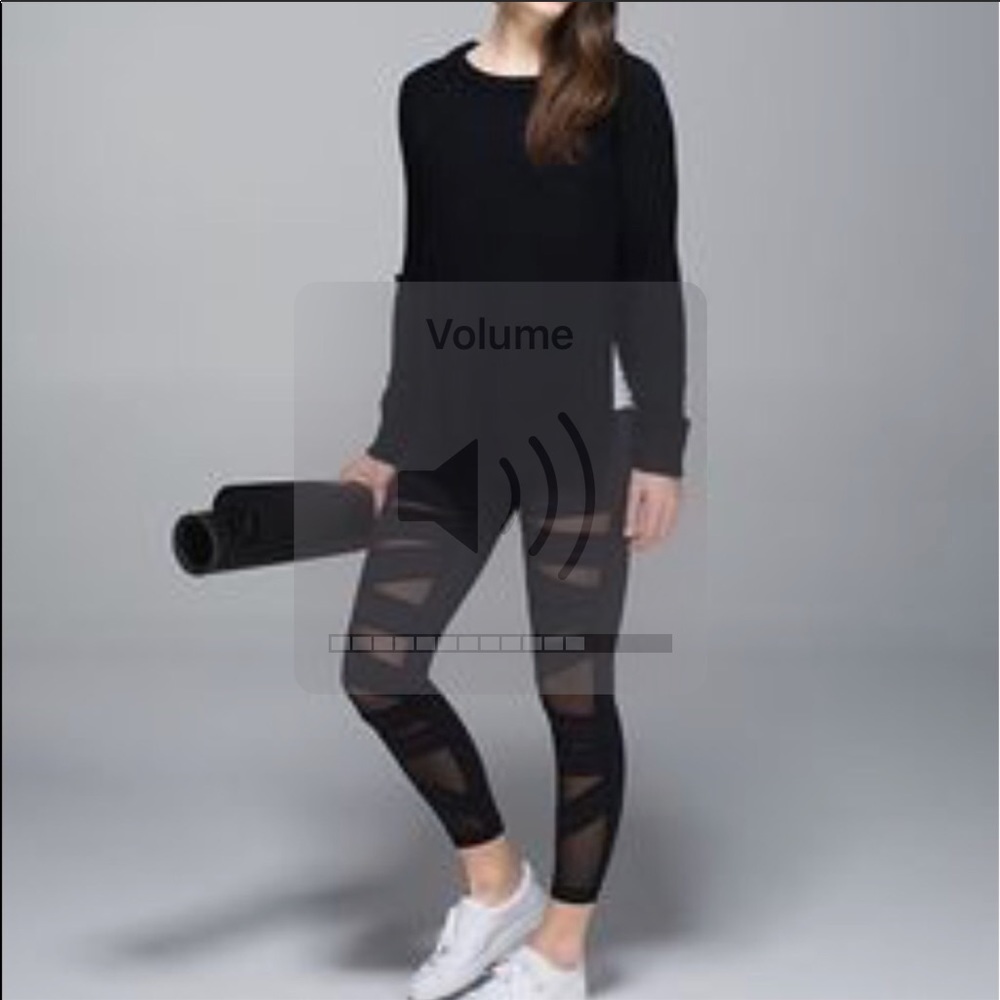 Lululemon high times mesh leggings Size 6 Black